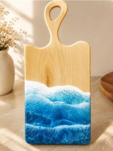 Beech-Ocean Vawe Cutting Board “C”