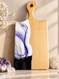 Amethyst flow- Beech Cutting Board