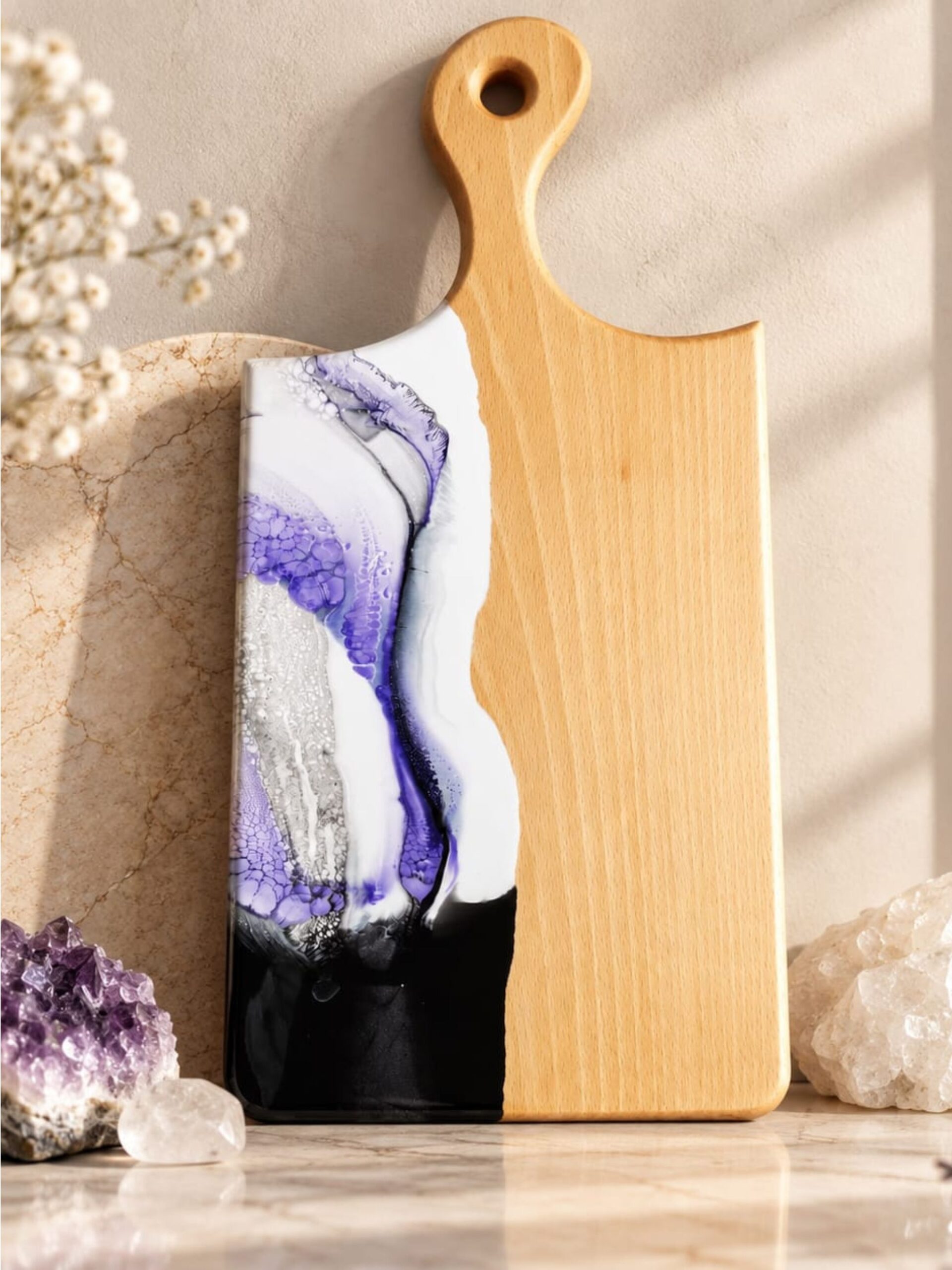 Amethyst flow- Beech Cutting Board