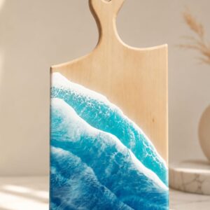 Beech-Ocean Vawe Cutting Board "A"
