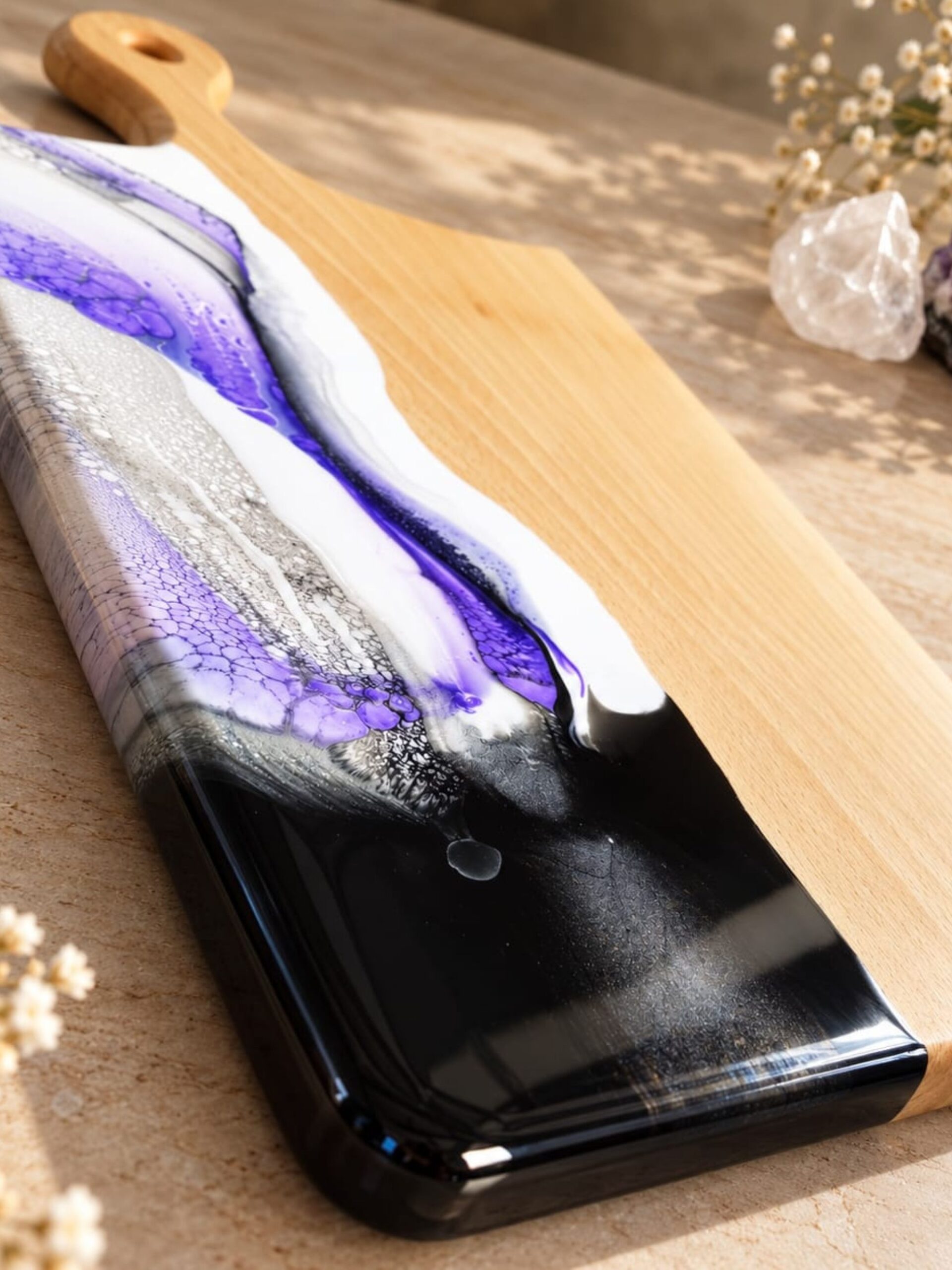 Amethyst flow- Beech Cutting Board - Image 2