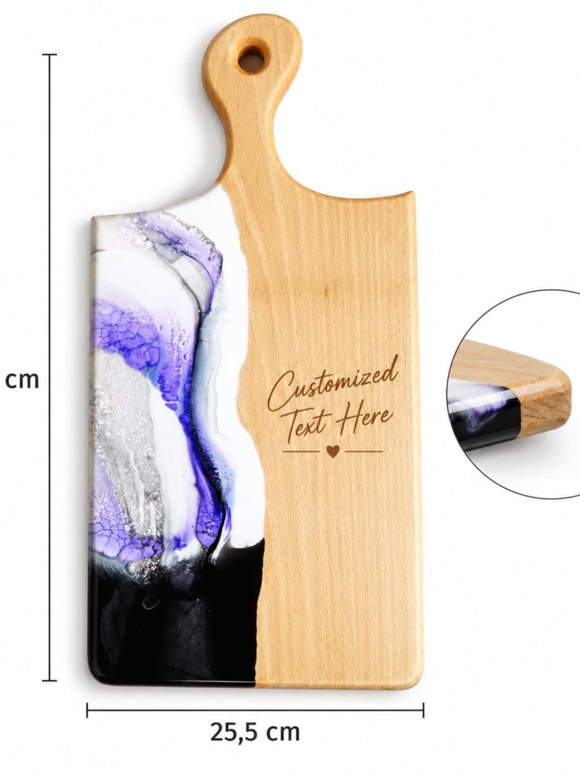 Amethyst flow- Beech Cutting Board - Image 3